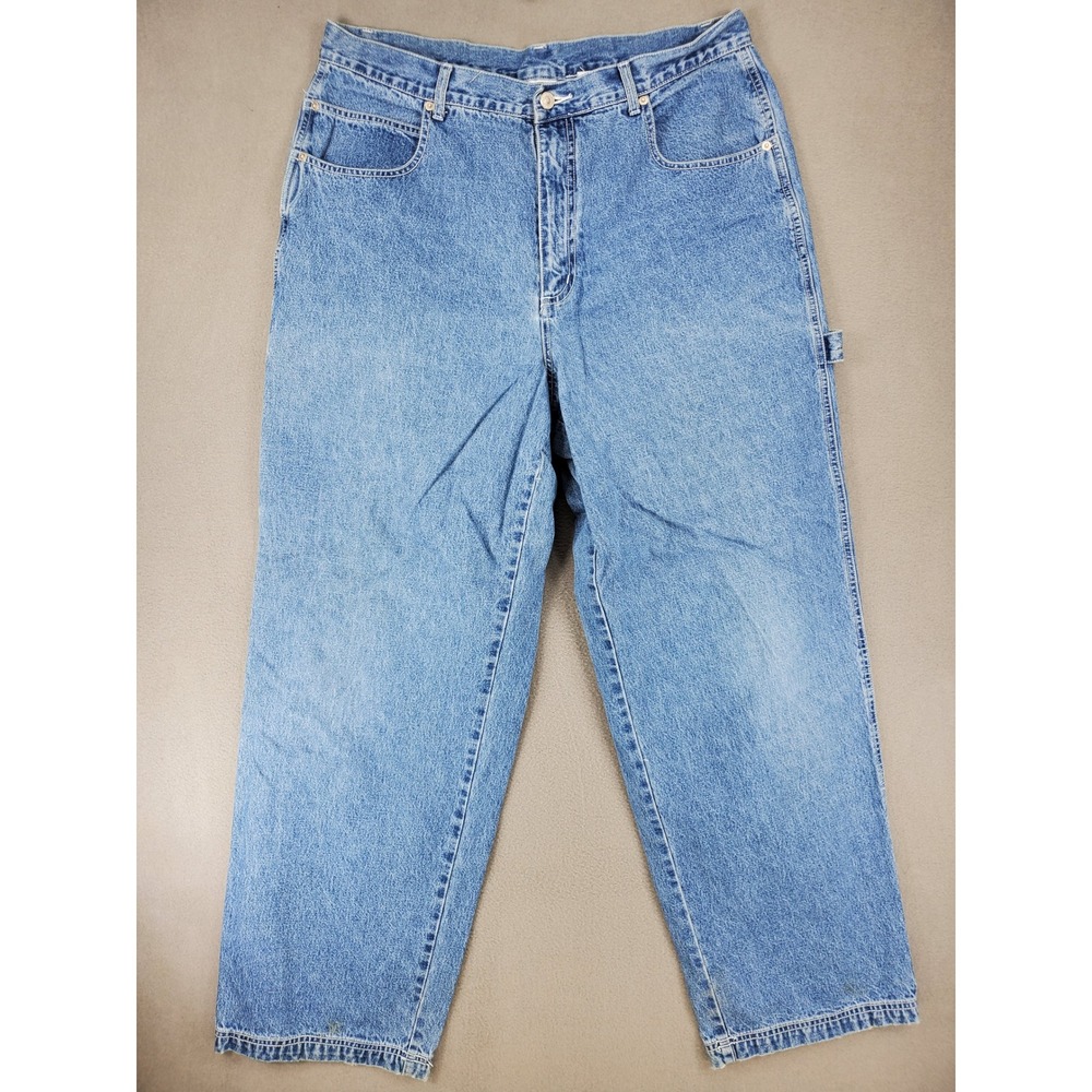Xhilaration Carpenter Jeans Women 18W Blue Light Wash High Rise Utility Vintage